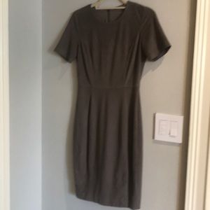 Elie Tahari grey faux suede dress